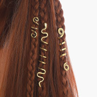 A CWwariking Spiral Charms Beads for Hair ids for Beard Hair Beads Jewelry Vintage Hiphop Women Girl Hairpin Hair Clips Accessories