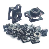 ♧❣⊕ 100pc U-Type Clips with Nut M6 for Car Motorcycle Scooter ATV Moped E-bike Plastic Cover Metal Retainer 6mm Fasterners Retain