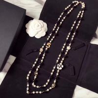 Women Long Pendants Layered Pearl Necklace 2022 Letter No 5 Flower Party Jewelry