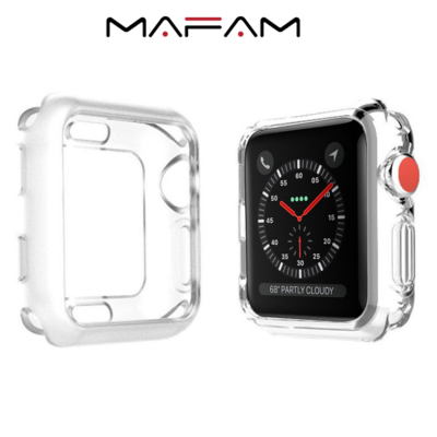 เคสซิลิโคนป้องกันแบบใสของ Iwatch ขนาด38มม. 40มม. 42มม. 44มม. สำหรับนาฬิกา Apple 6 5 4 3 2 1 SE