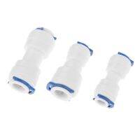 5Pcs Plastic Reverse Osmosis RO Water System Equal Straight 1/4 3/8 OD Hose Connection Fitting Reduce Quick Coupling Connector