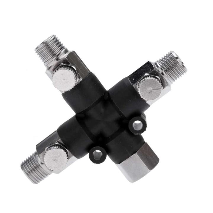 Airbrush Splitter Manifold 3-way Air Brush Accessories Fitting Hose  Connector With 1/8 Fittings And 2 Male Air Outlets