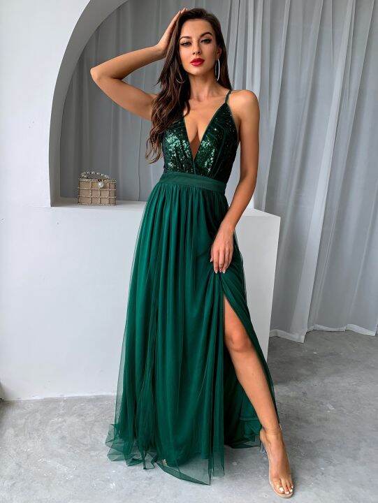 yf-yissang-mesh-sequins-v-neck-dress-women-2023-new-cocktail-party-dresses-backless-summer-maxi-long-bodycon-elegant