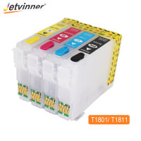 4-warna Jetvinner สำหรับ T1801เอปสัน T1811ตลับหมึกรีฟิล dengan Cip ARC สำหรับ XP-30 Epson XP-102 XP-202 Pencetak