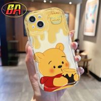 เคสด้านหลังป้องกัน V27 Y85 V9สำหรับ VIVO 3D 5G V27E V25 5G V23E 5G V15โปร V20การ์ตูนแฟชั่นน่ารักลายหมีสตรอเบอร์รี่เคสโทรศัพท์โปร่งใสนิ่มป้องกันการกระแทก