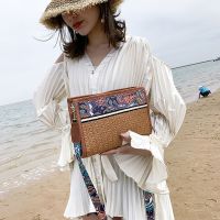 Straw Beach Bag Vintage Handmade Woven Shoulder Bag Raffia Ethnic Rattan Bags Bohemian Summer Travel Messenger Bags Hobos Bolsas ✥❒