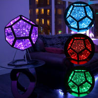 Infinite Dodecahedron Color Art Light USB Exquisite Cool Infinite Dodecahedral Color Art Lamp Interior Backdrop Light Decoration