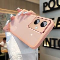 เคสสำหรับ2023 Vivo Y27 Y78 Y78Plus 4G 5G เคสนิ่มใส่โทรศัพท์ใสสี่เหลี่ยมแผ่นคลุมสำหรับ VivoY27 Y 27 78 Y78 + แฟชั่นคู่เคสใสซิลิโคน