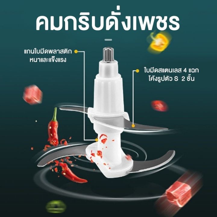 promotion-mxnec-เครื่องปั่น-ไฟฟ้า-ความจุ-2-ลิตร-4-ใบมี-เครื่องปั่นอเนกประสงค์-ปั่นหมู-ผัก-ผลไม้-ผสมอาหาร-เครื่องบดสับ-m1689-สุดคุ้มม-ที่-บด-พริก-กระเทียม-เครื่อง-บด-สับ-กระเทียม-โถ-บด-สับ-อาหาร-เครื่อ