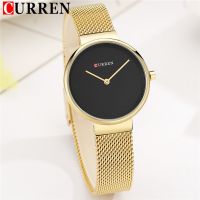 ZZOOI CURREN Fashion Women Watch Top Brand Luxury Lady Girl Wristwatch Gold Stainless Steel Bracelet Classic Casual Female Clock 9016