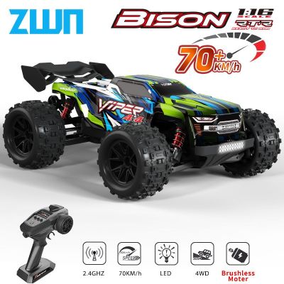 ZWN 1:16 70KM/H or 50KM/H RC Car 4WD Full-Scale Remote Control Cars Electric High Speed Drift Monster Truck VS Wltoys 144001 Toy