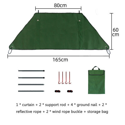 Outdoor Campfire Windshield Silicone Cotton Canvas Camping Grill Picnic Windproof Strong Windscreen Stove Accessories