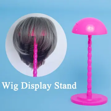 Wig Stand Portable Collapsible Wig Holder Durable Wig Display Folding  Stands Plastic Fake Hair Support for Daily