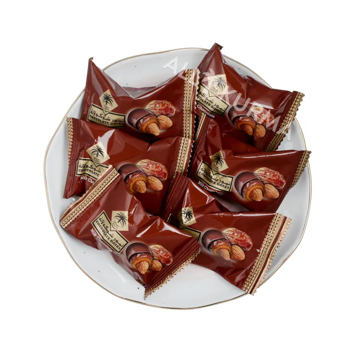 Siafa Indulgence Milk Chocolate Almond Dates (100g) Milk Coklat Almond