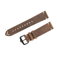 Genuine Leather Watch Strap 20mm 22mm Oil wax Leather Watchband Belt High Quality Handmade Unisex Vintage Black Army Green Strap