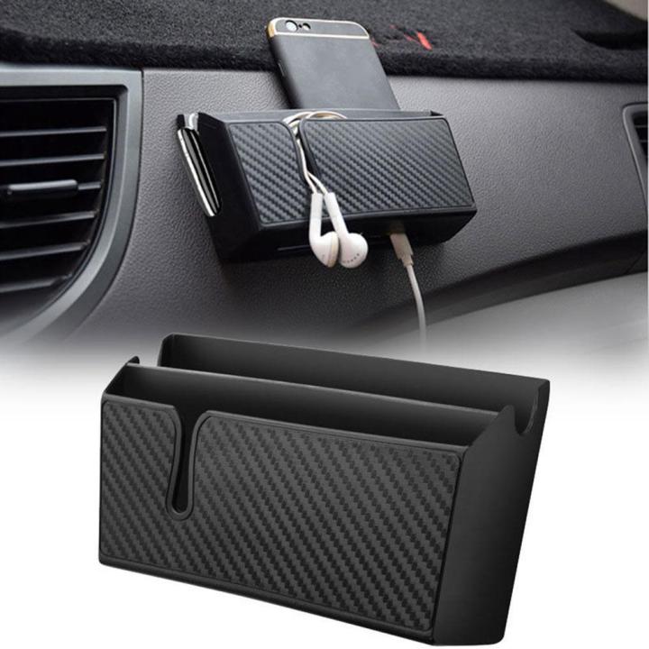 1PCS Multifunctional Car Phone Holder Black Mobile Phone Storage Box Holder  Pocket box Organizer Car Accessory auto bag
