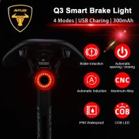 ✱ Antusi Bicycle Smart Auto Brake Sensing Light IPx6 Waterproof LED Charging Cycling Taillight Bike Rear Light Accessories Q3