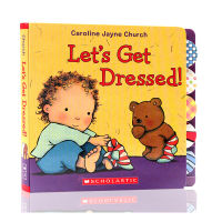 Dress together with the original and genuine English let S get dressed English original picture book cardboard flipping through books while learning childrens behavior habits to develop picture book parent-child interaction