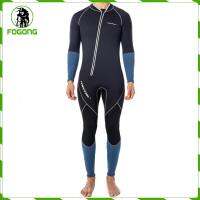 Fogong ชุดว่ายน้ำเต็มตัวผ้ายืดความร้อนทนต่อการสึกหรอ Baju Menyelam Neoprene 3มม. ชุดดำน้ำหนึ่งชิ้นสำหรับกีฬากลางแจ้ง