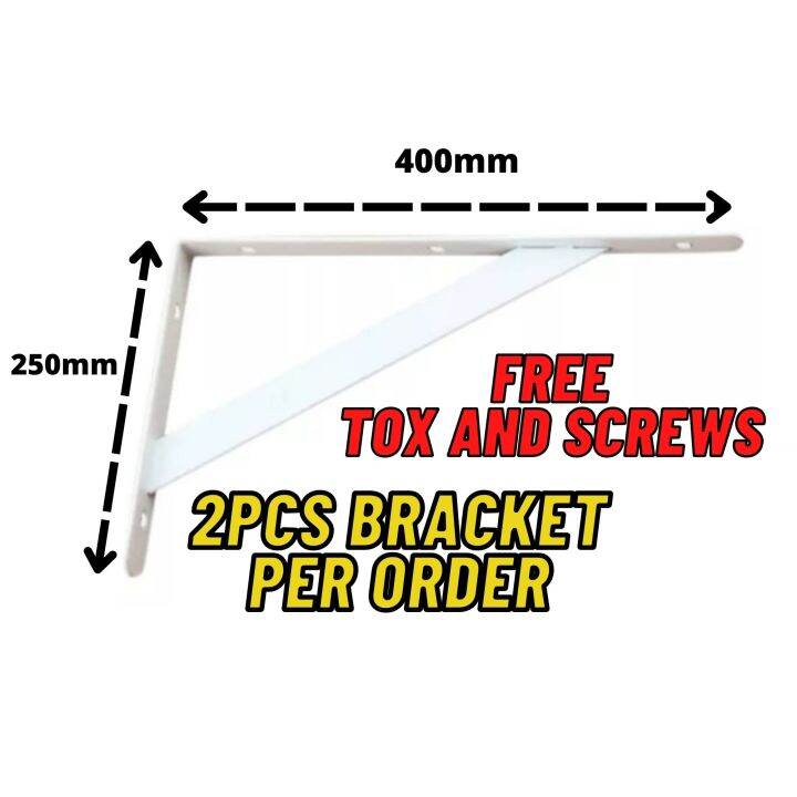 2pcs Bracket Metal Brace wood shelf angle bar wall Sturdy support