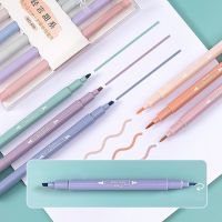 6Pcs/Set Light Luxury Style Super Soft Head Eye Protection Highlighter Creative Stationery Student Writing Tool Marker Pen Student School Office Stationery