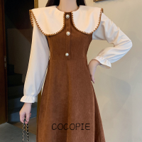 Cocopie ชุดเดรสผู้หญิง เสื้อผ้าผญสวยๆ เดรส ทันสมัย ชิค แฟชั่น วินเทจ WLQ23A0UUL 43Z231026