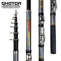 ETXGHOTDA Spinning Rod Rock Fishing Carbon Fiber Mini Telescopic Portable 1.5/1.8/2.1/2.4/2.7/3.0M