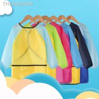 ﺴ☄ 5-8Y Children Long Sleeve Apron Drawing Painting Sand Tower Smock Kids Craft Art for Home Travel Outdoor Apron Games Children