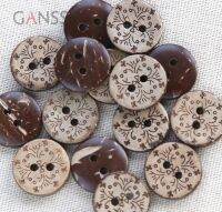 50pcs/lot Size: 15mm Round Natural Coconut 2 holes Button Four Flowers Design Buttons Sewing Accssories (ss-902)