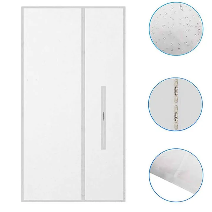 Home Plate Frame Screen Sliding Door Zipper Portable Oxford Fabric Mobile Air Conditioner Baffle