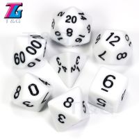 【✆】 คุณภาพสูง7ชิ้น/เซ็ตอะคริลิค Polyhedral TRPG เกมสำหรับ DND ทึบแสง D4-D20หลายด้านลูกเต๋าสำหรับเกม Gaming