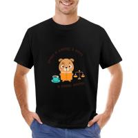 Kawaii Books And Coffee And Dogs And Social Justice T-Shirt Plus Size Tops Funny T Shirt Black T Shirts For Men