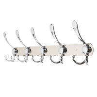 1 pcs Chrome Coat Rack Stainless Steel 15 Hooks Coat Clothes Door Holder Rack Hook Wall Hanger Hardware Hooks