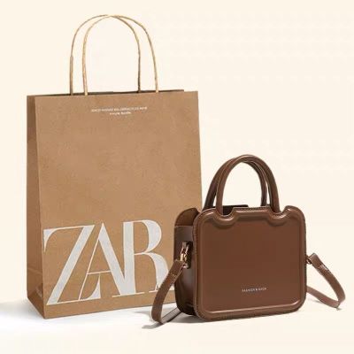 Zaraจบกระเป๋าถือของแท้ High-End กระเป๋าเล็กหญิง2023ใหม่ Ins กระเป๋าแมสเซ็นเจอร์สะพายไหล่ย้อนยุคกระเป๋าสี่เหลี่ยมขนาดเล็ก