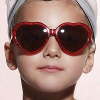OPTOCAL สาวๆ กลางแจ้ง ป้องกันรังสียูวี การ UV400 ป้องกันดวงตา หัวใจพีช หัวใจรัก แว่นกันแดดเด็ก แว่นกันแดดรูปหัวใจ แว่นตากันแดดเด็ก แว่นตาสไตล์เกาหลี