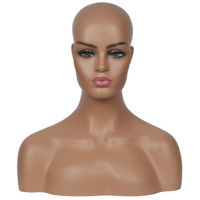 Body Mannequin Head Display Mold Stand Female Realistic Fiberglass Mannequin Head Bust For Wig Jewelry