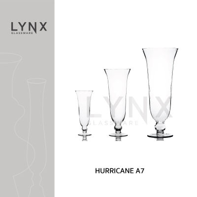 LYNX - HURRICAN A7 - แจกันแก้ว พานแก้ว แฮนด์เมด ทรงสูง ปากบาน มีให้เลือก 3 ขนาด