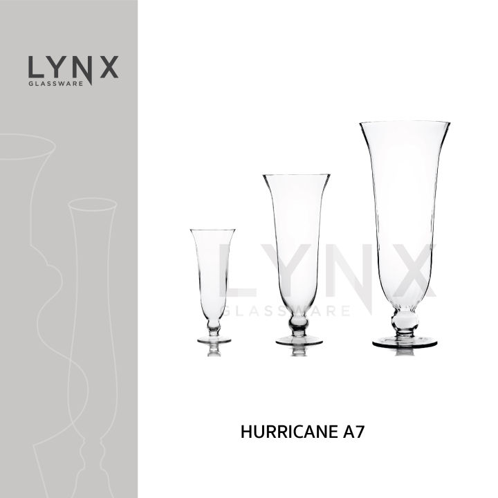 lynx-hurrican-a7-แจกันแก้ว-พานแก้ว-แฮนด์เมด-ทรงสูง-ปากบาน-มีให้เลือก-3-ขนาด
