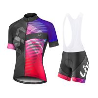 LIV 2023 girl Short Sleeve Cycling Jersey female Set Bib shorts Ciclismo Bicycle Clothing MTB Bike Jersey Uniform woman Clothes