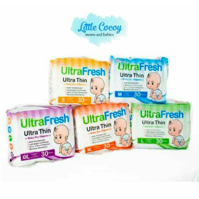 UltraFresh Ultra Thin Tape Diapers (30 diapers per pack) Lazada PH