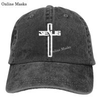 Mens &amp; Womens Christian Jesus Cross Baseball Cap Vintage Washed Adjustable Funny Dad Hat