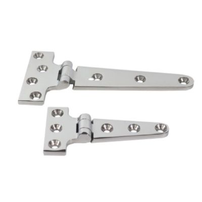 High Quality 1PCS T Shape 316 Stainless Steel Cast Door Strap Hinge Mirror Polishing Marine Hinges Boat Hardware Accessories