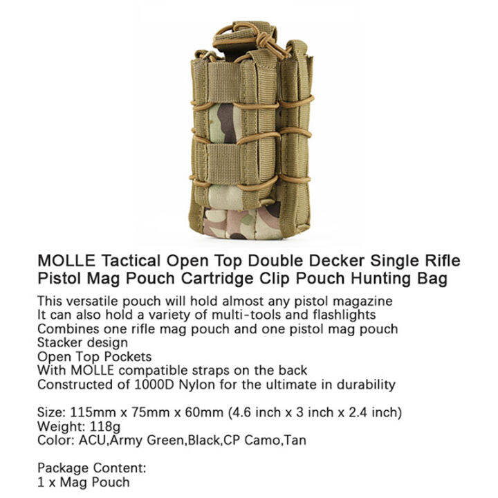 gude001ระบบ-molle-ซองกระสุน1000d-ไนลอนคู่ถุงชั้นเก็บของ-airsoft-tactical-ak-ar-m4-ar15ปืนไรเฟิล-mag-เคส