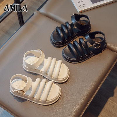รองเท้าแตะเด็ก AMILA สไตล์เกาหลีแบบใหม่เด็กผู้ชายและเด็กผู้หญิงสายลมแบบเรียบง่ายรองเท้าแตะชายหาดเปิดนิ้วของเด็กโต