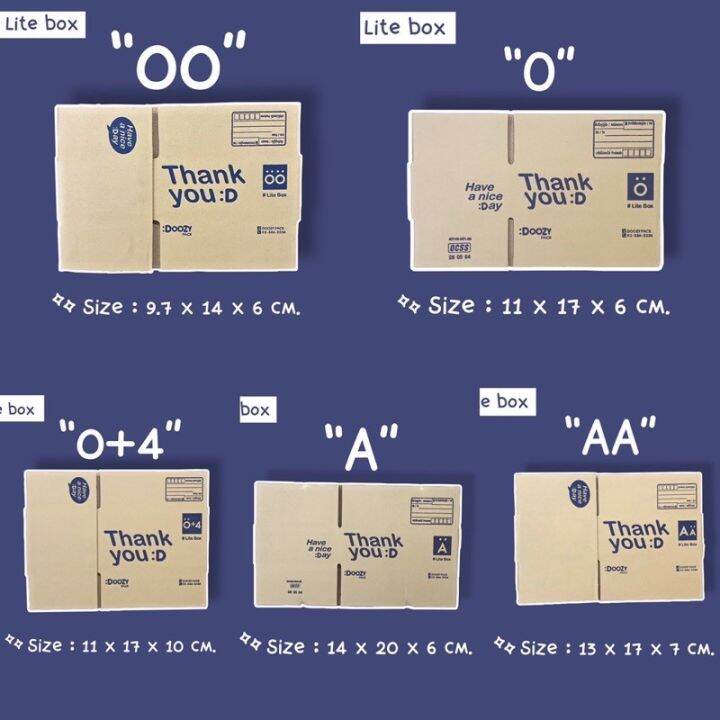 แพ็คละ-10-ใบ-กล่องไปรษณีย์-กล่องพัสดุ-เบอร์-00-0-0-4-a-aa-b-2b-c-d-กล่องลายthank-you-กล่องฝาชน-lite-box-กล่องพัสดุน่ารัก