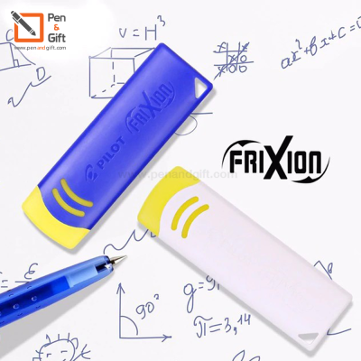 ยางลบปากกาลบได้ ไพลอต Pilot FriXion Eraser - สีขาว สีน้ำเงิน  (ใช้ลบหมึก FriXion) มีช่องเกี่ยวพวงกุญแจ พกพาสะดวก Made in Japan