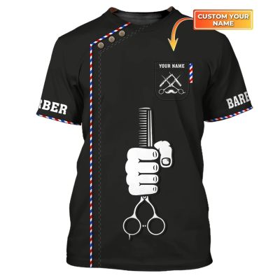 2023 Latest Summer Mens t shirt Barber Apparel Custom Barber Shop 3D Printed Unisex Tshirt street Casual sports T-shirt DW178