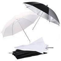 New 2pcs 33inch 83cm Flash Translucent White Soft Umbrella Photo Studio Accessories and 2pcs 33inch Black Silver Color Umbrella