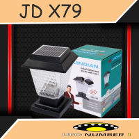 โคมหัวเสาโซล่าเซลล์ รุ่น JD-X79- สีเหลี่ยม X79 ปรับได้ 2 สีในโคมเดียว แสงขาว/แสงวอมไวท์