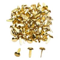 1/2 Inch Brass Paper Fasteners, Mini Paper Fasteners for Handicraft Projects, Decorative DIY Supplies, 8 x 14 mm (Gold)